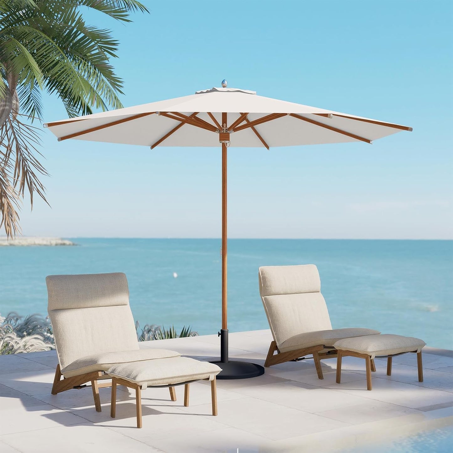 Grand patio 11 FT 10-Year-Non-Fading Patio Umbrella